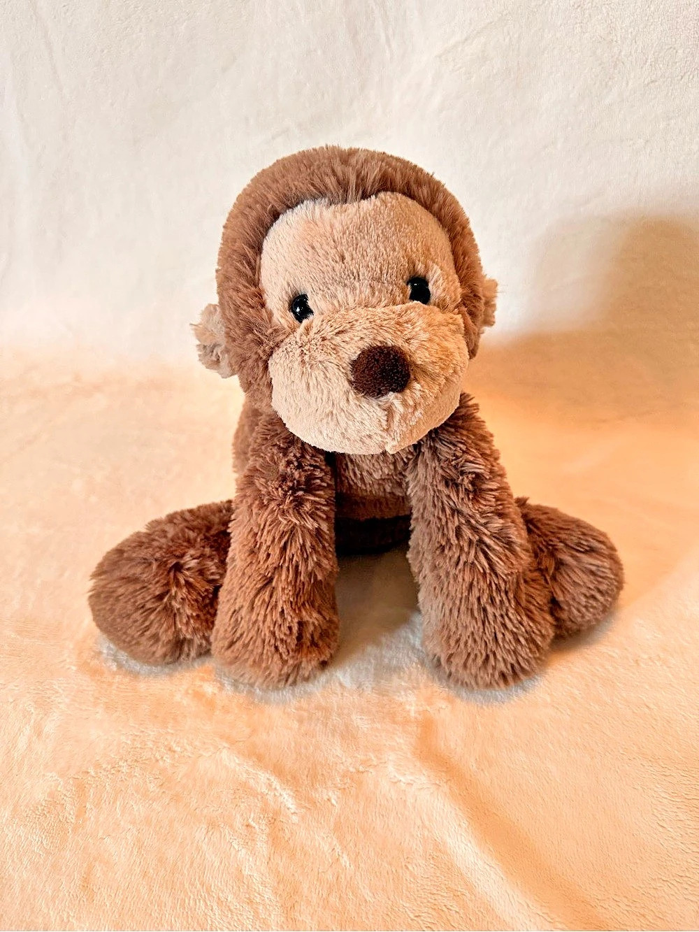 Jellycat Medium Smudge Monkey 14” Brown Retired Plush — SMG2M
